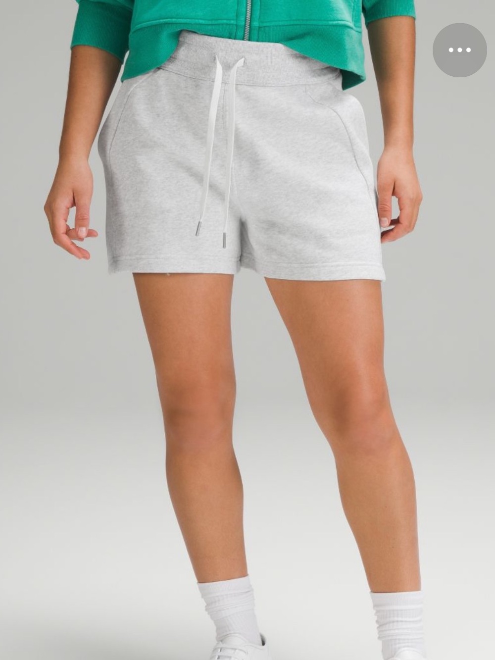 Lululemon Scuba High-Rise 3.5" Shorts in Light Gray